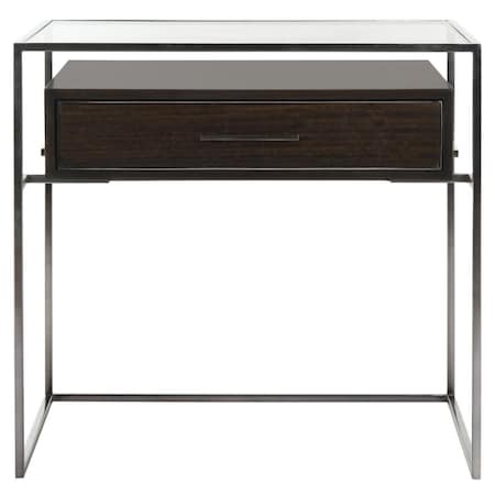 Safavieh 19 x 24 x 18 in. Caelan Nightstand, Dark Brown SFV6020A
